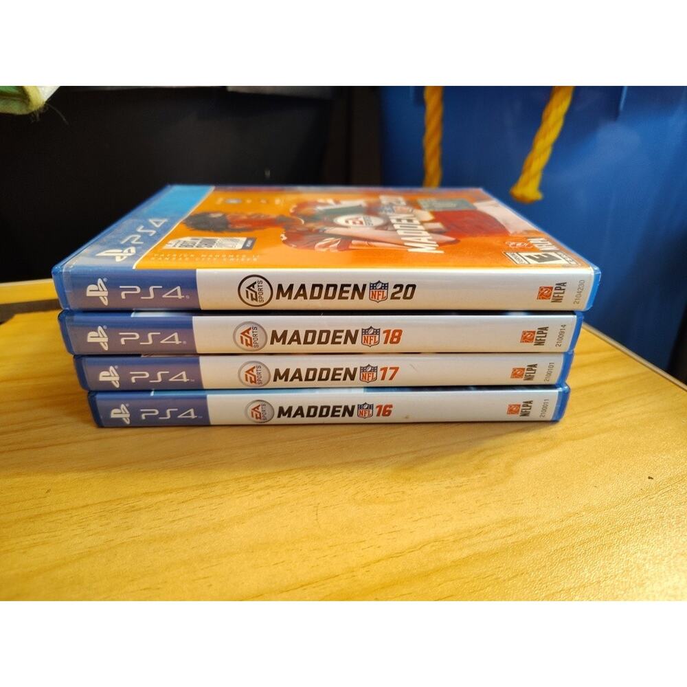 Madden NFL 20, 18, 17, 16 set of 4 Playstation 4 PS4